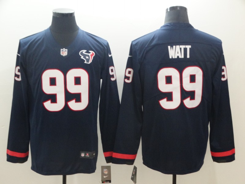 Men's Houston Texans J.J. Watt #99 Navy Authentic Jersey